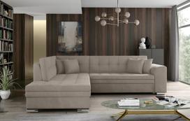 Kampinė sofa Pieretta Paros 02, šviesiai ruda sp., kairinė, 205 x 260 cm x 80 cm