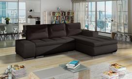 Kampinė sofa Ottavio Soft 66, ruda sp., dešininė, 180 x 275 cm x 85 cm