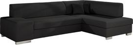 Kampinė sofa Fabio Soft 11, juoda sp., dešininė, 167 x 268 cm x 73 cm
