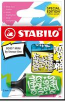 Teksto žymeklis Stabilo Boss Mini 107/03-61, 2 - 5 mm, mėlyna sp./geltona sp./žalia sp., 3 vnt.