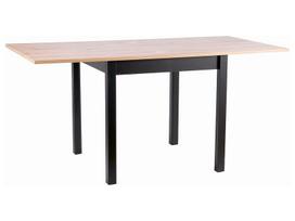 Stalas išskleidžiamas, ąžuolo sp./juoda sp., 80 - 160 cm x 80 cm x 78 cm