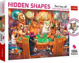 Dėlionė Trefl Hidden Shapes Game Night 10749, 48 cm x 68.3 cm, 1086 vnt., įvairių spalvų