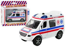 Žaislinis greitosios pagalbos automobilis Lean Toys Ambulance LT15053, balta sp.