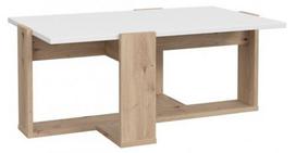 Kavos staliukas Forte, ąžuolo sp./balta sp., 110.4 cm x 70.4 cm x 45.5 cm