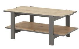 Kavos staliukas Forte Leokadia, ąžuolo sp./pilka sp., 110 cm x 60 cm x 45.7 cm
