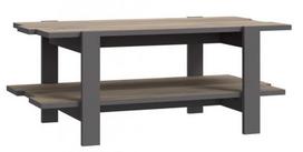 Kavos staliukas Forte Leokadia, ruda sp./pilka sp., 110 cm x 60 cm x 45.7 cm
