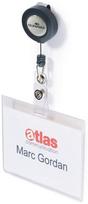 Vardinės kortelės dėklas Durable With Badge Reel 813819, skaidri sp.