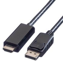 Kabelis Value 4K 11.99.5785 Displayport Male (vyriška), HDMI Male (vyriška), 1 m, juoda sp.