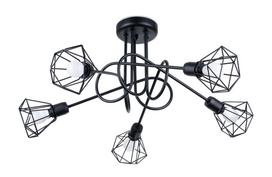 Šviestuvas lubų Sollux Artemis 5S SL.1110, E14, 5 x 40 W, juoda sp.