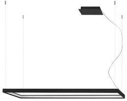 Šviestuvas kabinamas Thoro Lighting Tuula L TH.169, LED, 4000 °K, 1 x 50 W, juoda sp.