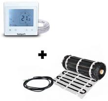 Šildymo kilimėlis Warmset Black + Programmable Thermostat WTH51.36 08-00480, 0.5 m x 2 m, 1 m², 150 W