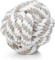 Žaislas šuniui, kamuoliukas Beeztees Rope Ball 641204, 10 cm, Ø 10 cm, balta sp./smėlio sp.