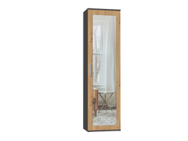 Prieškambario spinta Duo, antracito sp./ąžuolo sp., 35 cm x 50 cm x 180 cm