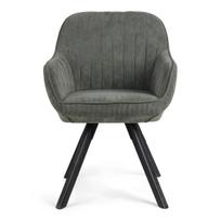 Valgomojo kėdė Domoletti Bago 53000001772, matinė, juoda sp./tamsiai žalia sp., 61 cm x 59 cm x 84 cm