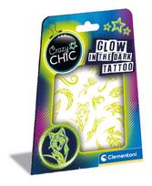 Rinkinys tatuiruotėms Clementoni Glow in The Dark Tattoo 18687