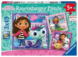 Dėlionė 3in1 Ravensburger Gabbys Dollhouse 05659, 17.8 cm x 17.8 cm, 147 vnt., įvairių spalvų