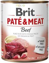Šlapias šunų maistas Brit Paté & Meat DLZRITKMP0048, jautiena, 0.8 kg