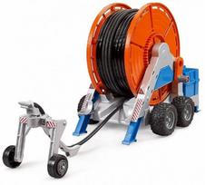 Žaislinė priekaba Bruder BR-02034, 1:16, mėlyna sp./oranžinė sp./pilka sp.