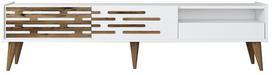 TV staliukas Kalune Design Valensiya, balta sp., 180 cm x 45 cm x 35 cm