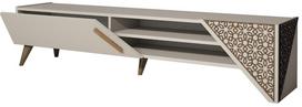 TV staliukas Kalune Design Beril 2, kreminė sp., 180 cm x 40 cm x 37 cm