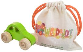 Stumiamas žaislas Wood&Joy Mini Car, 5 cm, žalia sp.