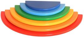 Lavinimo žaislas Wood&Joy Waldorf Rainbow Semicircle, įvairių spalvų, 7 vnt.