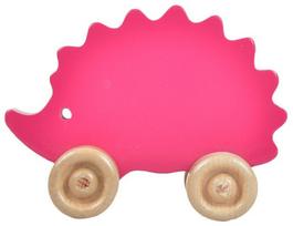 Stumiamas žaislas Wood&Joy Mini Animals Hedgehog, 10 cm, rožinė sp.