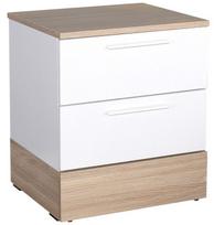 Naktinis staliukas Kalune Design KMD-820-MB-1, ąžuolo sp./balta sp., 52 cm x 45 cm x 40 cm
