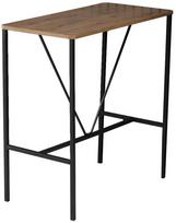 Baro stalas Kalune Design Nordic, juoda sp./riešuto sp., 90 cm x 45 cm x 92 cm