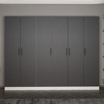 Prieškambario spinta Kalune Design Noah 8213, antracito sp., 35 cm x 270 cm x 210 cm