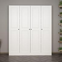Prieškambario spinta Kalune Design Noah 8244, balta sp., 35 cm x 180 cm x 210 cm