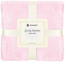 Pledas Springos Lovely Blankets Extra Soft, rožinė sp., 200 cm x 220 cm