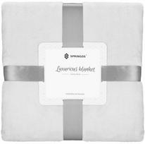 Pledas Springos Luxurious Blanket Extra Thick, šviesiai pilka sp., 200 cm x 220 cm