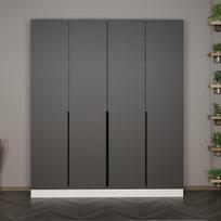 Prieškambario spinta Kalune Design Noah 8266, antracito sp., 35 cm x 180 cm x 210 cm