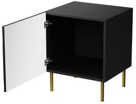 Naktinis staliukas Cama Meble Jungle, aukso sp./juoda sp., 53.5 cm x 44 cm x 40.5 cm