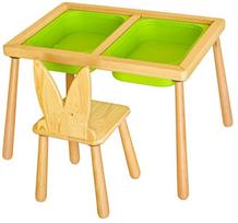Vaikų žaidimo stalas Kalune Design Table and Chairs, 52 cm, žalia sp.
