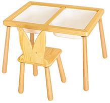 Vaikų žaidimo stalas Kalune Design Table and Chairs, 52 cm, balta sp.