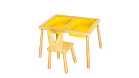 Vaikų žaidimo stalas Kalune Design Table and Chairs, 52 cm, geltona sp.