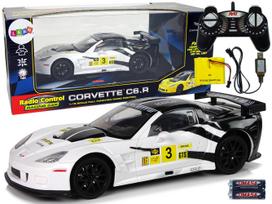 Rc automobilis Lean Toys Corvette C6.R 9726, 1:18, balta sp./juoda sp.