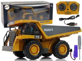 Rc sunkvežimis Lean Toys 12572, juoda sp./geltona sp.
