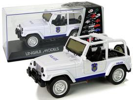 Žaislinė policijos mašina Linghui Police 10032, balta sp.
