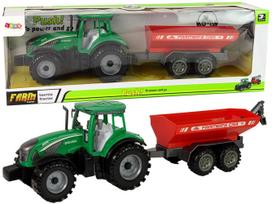 Žaislinis traktorius Lean Toys Farm 14834, juoda sp./raudona sp./žalia sp.