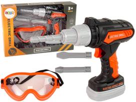 Žaislinis meistro įrankių rinkinys Lean Toys Electric Drill, juoda sp./oranžinė sp.