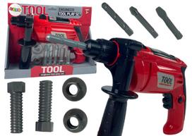 Žaislinis meistro įrankis, gręžtuvas Lean Toys Engineer 12140, juoda sp./raudona sp.