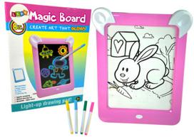 Piešimo lenta Lean Toys Magic Board, 2 cm, rožinė sp.