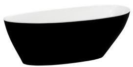 Vonia, laisvai pastatoma Besco Goya Black&White XS, 62 cm x 142 cm x 60 cm, balta sp./juoda sp.
