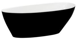 Vonia, laisvai pastatoma Besco Goya Black&White, 72 cm x 170 cm x 61 cm, balta sp./juoda sp.