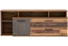 TV staliukas Forte, ruda sp./pilka sp., 41.3 cm x 153.1 cm x 60.1 cm