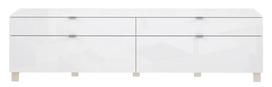 TV staliukas Forte Poole, balta sp., 52.5 cm x 219.8 cm x 57.1 cm