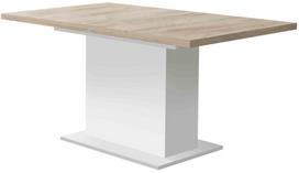 Stalas išskleidžiamas Forte Elara, ąžuolo sp./balta sp., 160 - 200 cm x 90 cm x 76.6 cm